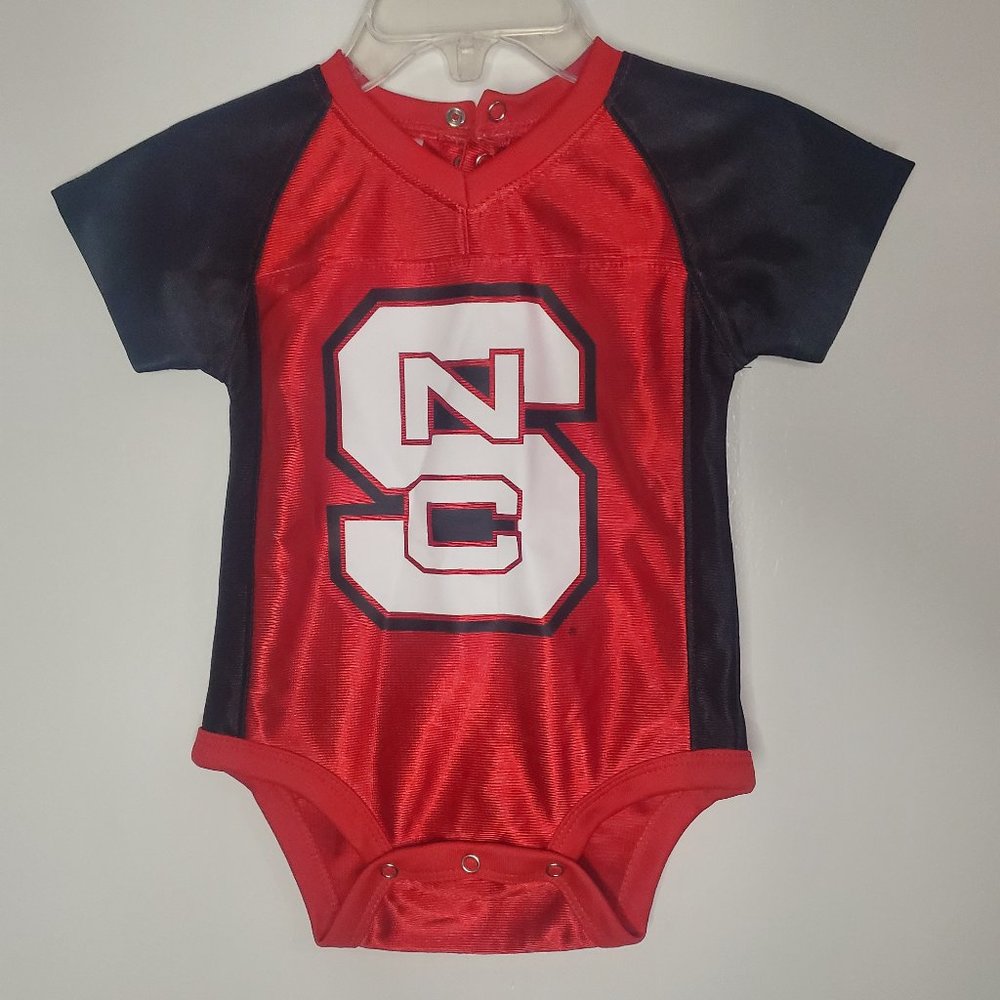 NC State Wolf Pack Jersey baby onesie